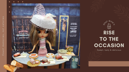 Blythe Doll with miniature food breads