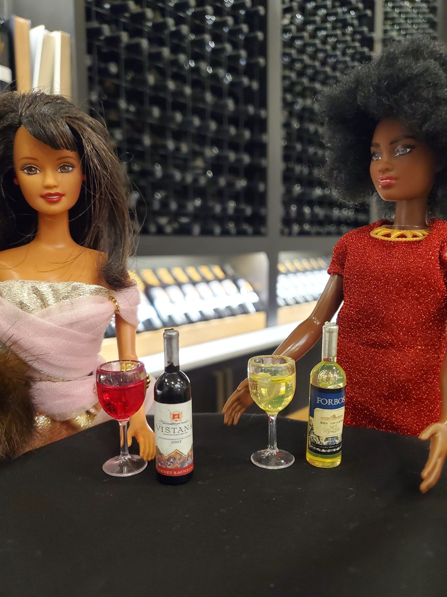 Barbie with Wine