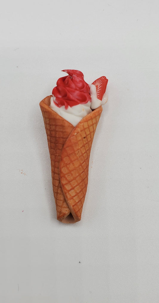 Strawberry Waffle ice cream cone