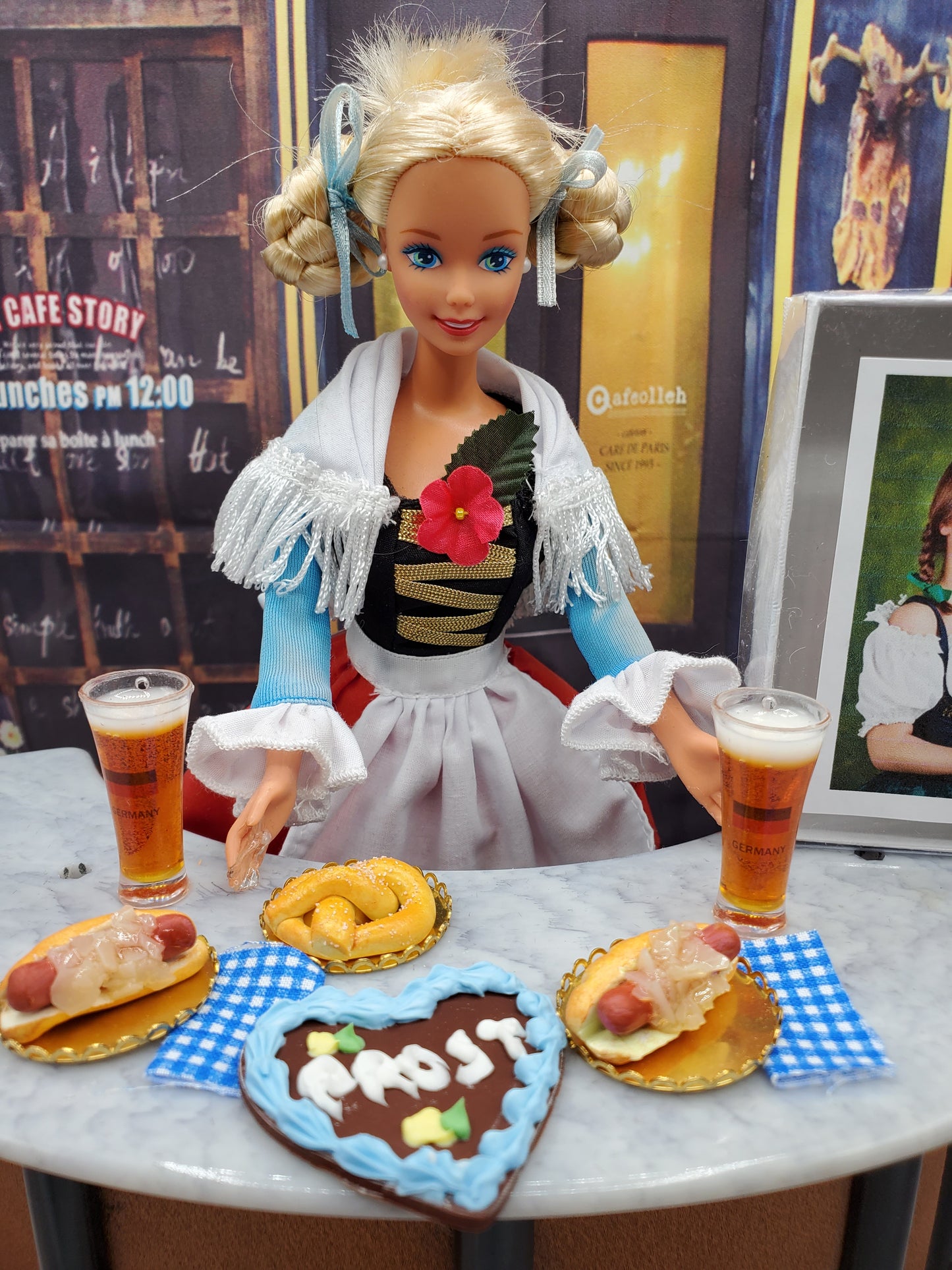 Barbie with oktoberfest foods