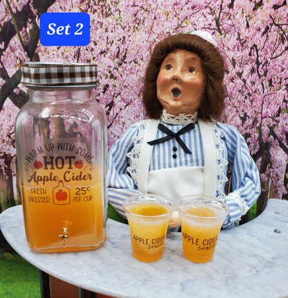 Set 2 with Byers Choice Doll Apple Cider