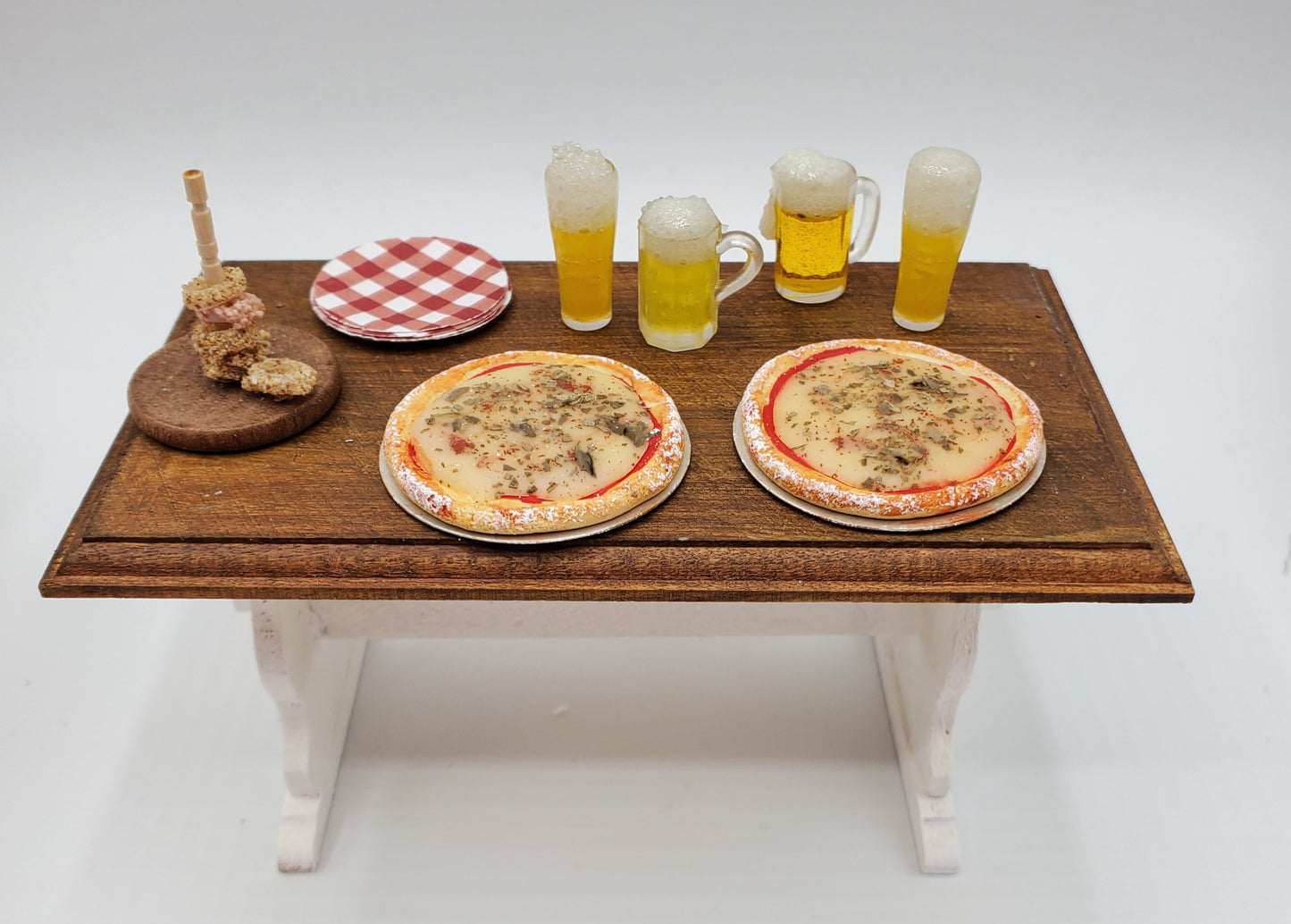 1:12th Scale Pizza Party Set with onion rings