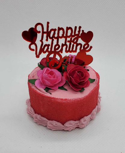 2 inch Happy Valentine's Day Cake