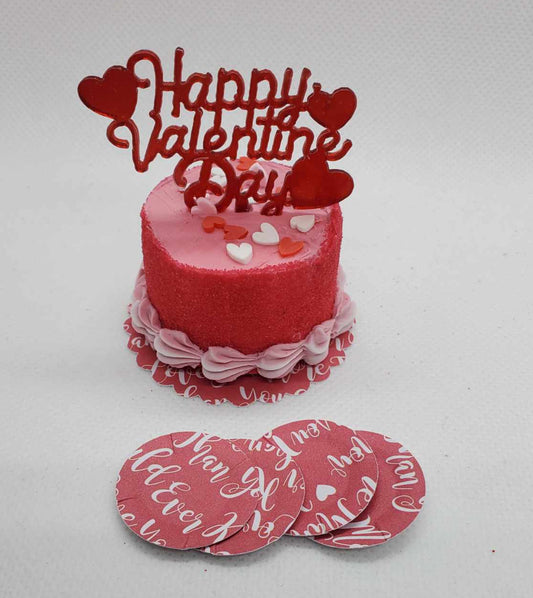 1.5 inches Valentine's day cake