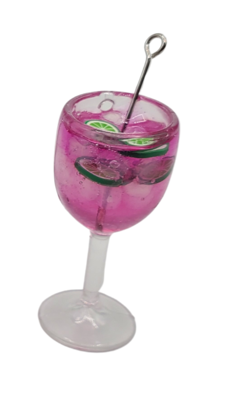 Pink and Lime Drink with Stir for Dolls