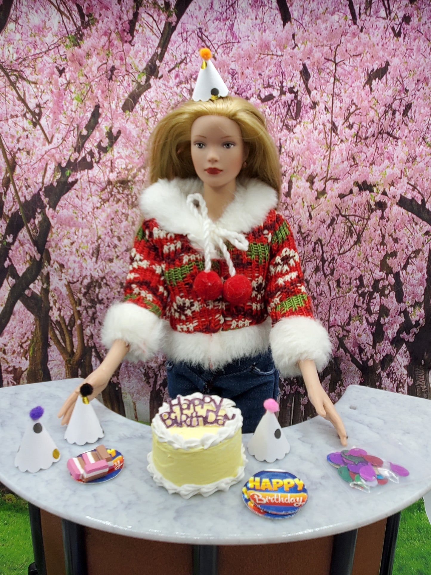 Tonner doll with birthday set