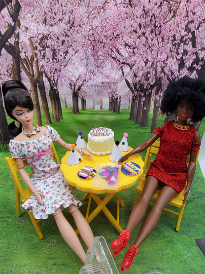 Barbie with  Birthday Party set