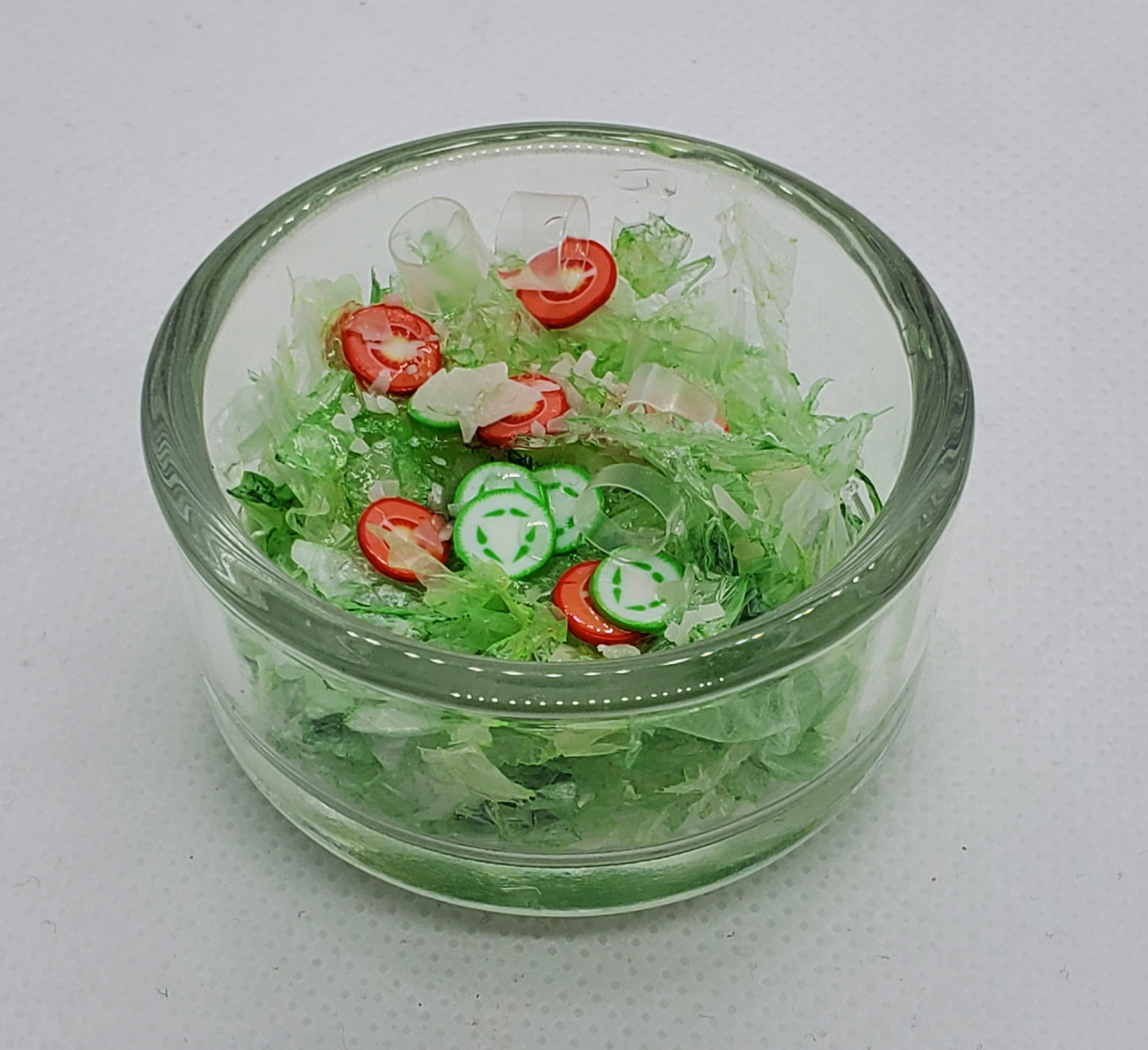 salad in glass bowl