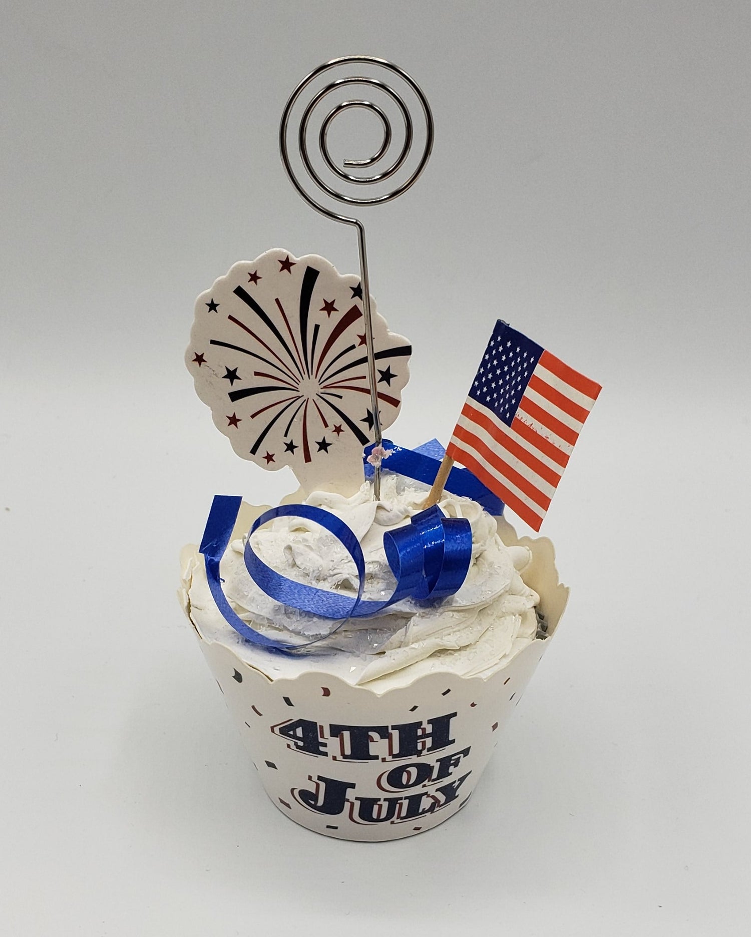 july 4th cupcake photo holder