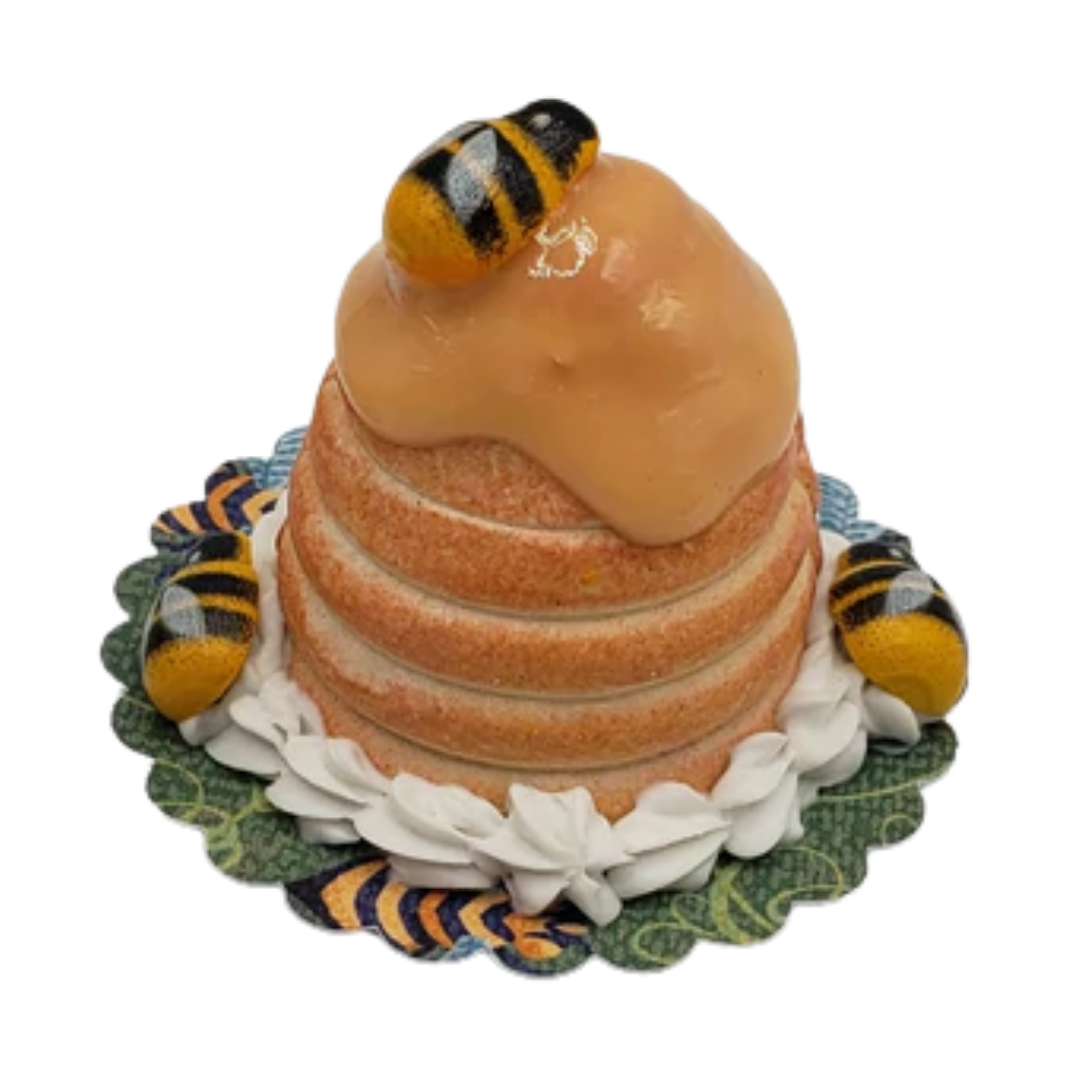 Honey Lemon Cake in a Bee Hive Cake Pan Mold for Family Movie Night